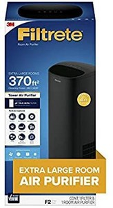 lot 9308 image: Filtrete, FAP-T03BA-G2 , Extra Large Room Air Purifier Console, Black, 370 Square Feet coverage with True HEPA Allergen Filter