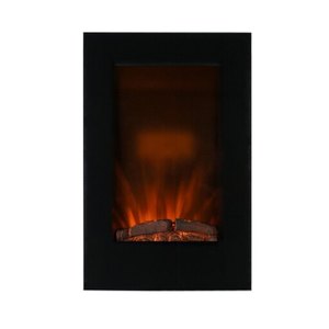 lot 9316 image: Caesar Fireplace with log effect and remote control 34-inch Vertical Wall Mount LED Electric Fireplace Black