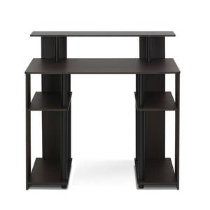 lot 9320 image: FURINNO Computer Writing Desk, Walnut