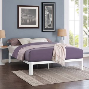 lot 9330 image: Modway Corinne Stainless Steel Bed Frame, Multiple Sizes and Colors