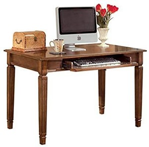 lot 9334 image: Signature Design by Ashley Hamlyn Home Office Small Leg Desk Medium Brown