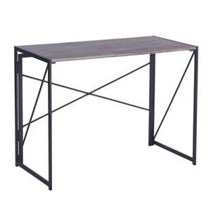 lot 9337 image: FurnitureR No-Tools Foldable Computer Desk,Harper Brown, Multiple Colors