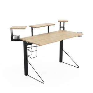 lot 9351 image: Carnegie Computer Gaming Desk, BlackNatural
