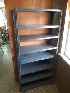 lot 101 image: Metal Shelf  5 ft Tall x 30 inches Wide