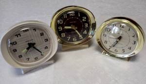 lot 129 image: Lot of 3 Westclox Baby Ben Mechanical Winding Alarm Clocks  All Working