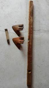lot 180 image: Vintage Level, Measuring Tape & Plowing Tool Pieces