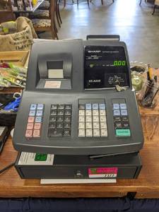 lot 7377 image: Sharp Electronic Cash Register XE-A22S And Cash Register