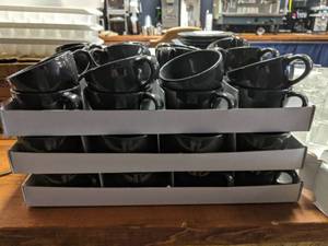 lot 7381 image: (48) Grey Espresso Mugs