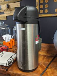 lot 7389 image: (2) Push Button Coffee Airpots