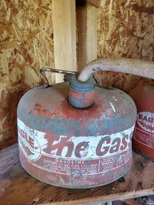 lot 3 image: Galvanized Eagle Gas Can