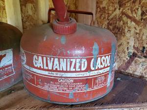lot 4 image: Galvanized Eagle Gas Can