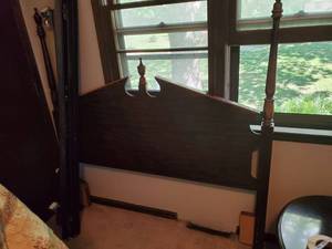 lot 3103 image: Up to Queen Size . Wooden Bedframe with Rails