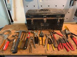 lot 3152 image: Lot of Hand Tools With Black Craftsman Tool Box