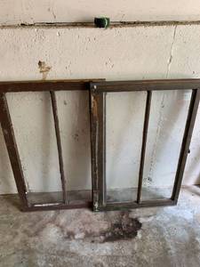 lot 3154 image: Two Wood Framed 2 Pane Windows