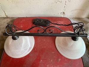 lot 3162 image: Double Lamp Hanging Light