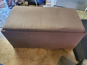 lot 3175 image: Brown Outside Furniture Bench Chest