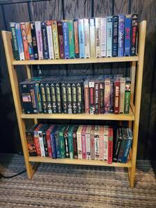 lot 5250 image: Wooden Fold Up Shelf - CONTENTS SOLD SEPARATELY