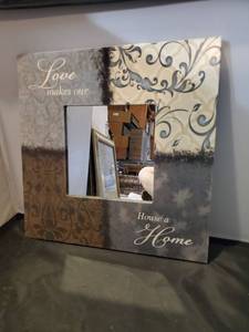lot 5272 image: Love Makes Our House a Home Accent Mirror