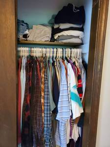 lot 5343 image: Lot of Mens Clothes. Closet Full