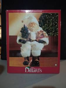 lot 8017 image: Dillards Trimmings Porcelain Face Santa Antlers On Reindeer Need Repair