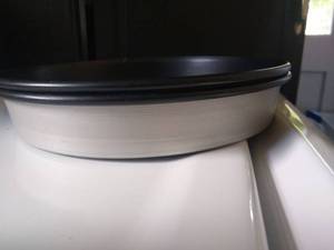lot 8191 image: 2 Great Cooks Round Cake Pans And Stainless Steel Serving Platter