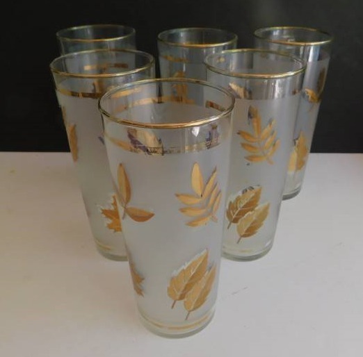 lot 1125 image: Vintage Drinking Glasses (6 ea)