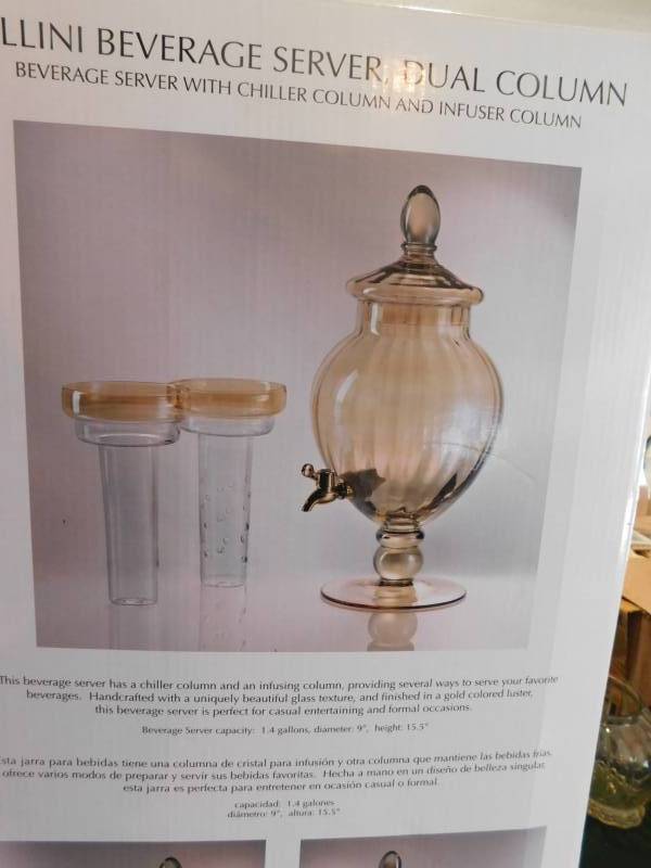lot 5198 image: Beverage server- Lovely amber glass