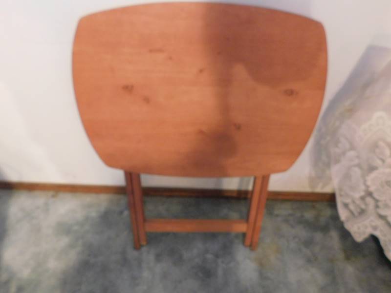 lot 1653 image: Folding Tray - Solid Wood