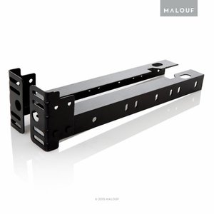 lot 4381 image: MALOUF Structures by Bolt-on Footboard Extension Brackets Attachment Kit (Set of 2), California King
