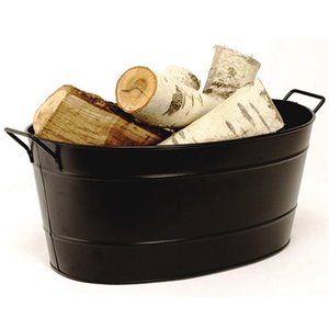 lot 4432 image: Minuteman International Black Steel Oval Hot Coal Tub, Metal