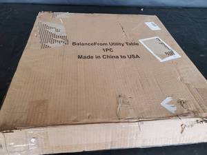 lot 7643 image: Balancefrom Adjustable Height Utility Camping Folding Table, 4 Feet