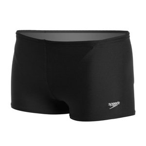 lot 7691 image: Speedo Mens Race Endurance Polyester Solid Square Leg Swimsuit, Black, 36
