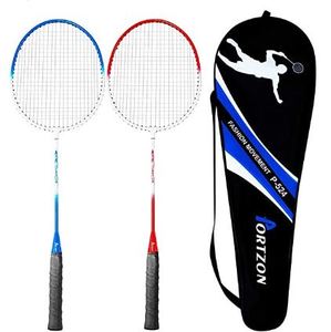 lot 4384 image: Portzon 2 Player Badminton Racquets Set,Double Rackets, Lightweight & Sturdy Perfect for Beginner,1 Carrying Bag Included