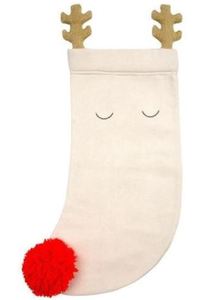 lot 4399 image: Knitted Reindeer Stocking  Christmas stocking