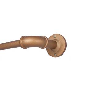 lot 1276 image: Sun Zero Bronn 34 Light Blocking Wrap Around Window Curtain Rod, 66-120, Aged Brass