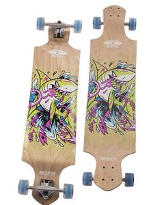 lot 1269 image: Movendless YD-0013 Skateboard Drop Deck Complete Longboard, 9 Layer Canadian Maple Wood Skate Board