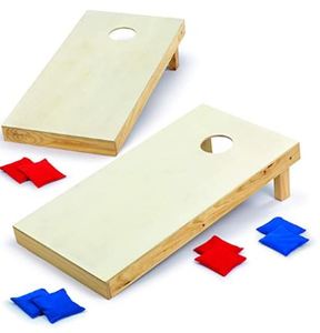 lot 1288 image: Backyard Champs 2 X 4 Wood Cornhole Set 8 Regulation Bags Included