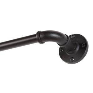 lot 1314 image: 48-84 Adler IndoorOutdoor RustResistant Industrial Curtain Rod Black - Kenney
