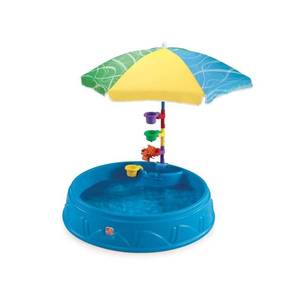 lot 1324 image: Step2 Play & Shade Pool  Kids Outdoor Pool with Umbrella & Water Toy Accessories