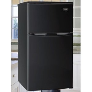 lot 3551 image: RCA RFR835-Black 3.2 Cubc Foot 2 Door Fridge and Freezer, Black