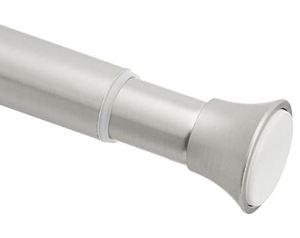 lot 1297 image: Amazonbasics Rust Resistant Easy To Install Tension Shower Doorway Curtain Rod