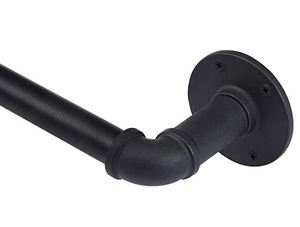 lot 1337 image: 1 Inch Industrial Curtain Rod, Curtain Rod for Windows 66 to 120, Curtain Rods, Black Curtain Rod, Outdoor Curtain Rod, Rustic Curtain Rod, Room Divider Curtain Rod, 98-144 Inch Black
