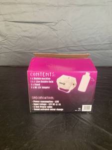 lot 3627 image: Rockjam Lightshow Machine With Built-in Leds, 1 Liter Of Bubble Liquid, (bb-a...