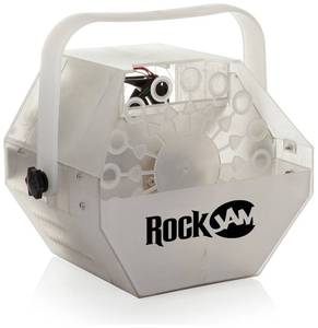 lot 3628 image: Rockjam Lightshow Machine With Built-in Leds, 1 Liter Of Bubble Liquid, (bb-a...
