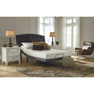 lot 3638 image: Signature Design By Ashley - Chime 8 Inch Memory Foam Twin Mattress - White