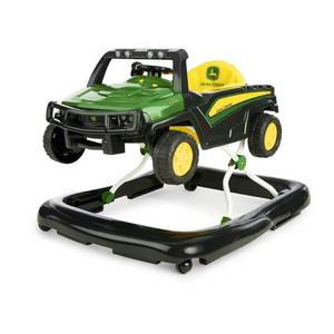 lot 3643 image: Bright Starts 3 Ways to Play John Deere Gator Baby Walker with Activity Station, Green
