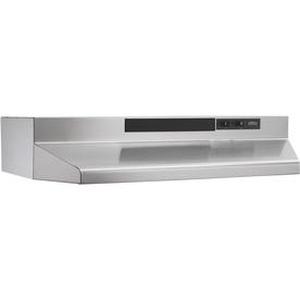 lot 3644 image: Broan F403004 30-Inch Two-Speed 4-Way Convertible Range Hood, Stainless Steel