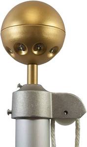 lot 3701 image: Valley Forge, Flag Pole Light, Aluminum, Hard-Wired, 8 LED Ultra Bright Bulbs, Gold Ball Top, Automatic OnOff Sensor