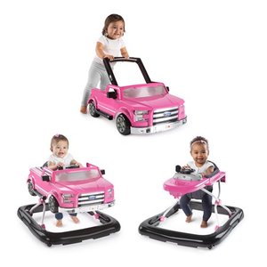 lot 3706 image: Bright Starts 3 Ways to Play Ford F-150 Baby Walker with Activity Station, Pink