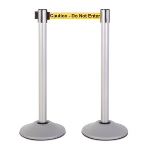 lot 3670 image: US Weight Heavy Duty Premium Steel Stanchion with 7.5-Foot Retractable Belt